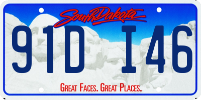 SD license plate 91DI46