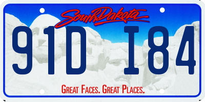 SD license plate 91DI84