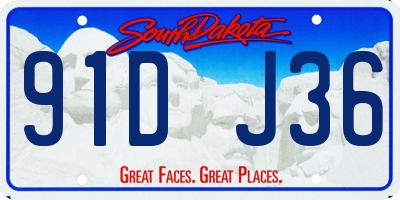 SD license plate 91DJ36