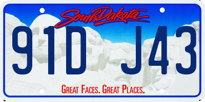 SD license plate 91DJ43