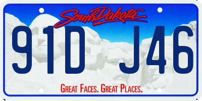 SD license plate 91DJ46