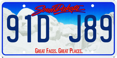 SD license plate 91DJ89