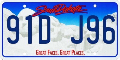 SD license plate 91DJ96