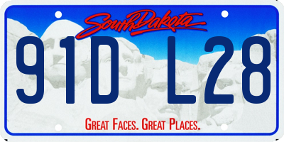 SD license plate 91DL28