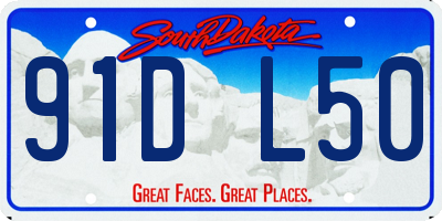 SD license plate 91DL50