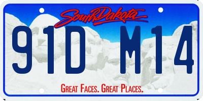 SD license plate 91DM14