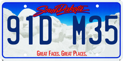 SD license plate 91DM35