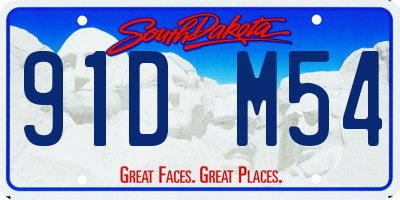 SD license plate 91DM54