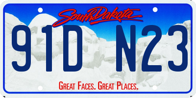 SD license plate 91DN23