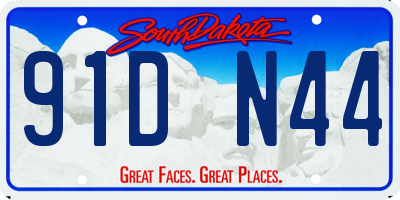 SD license plate 91DN44