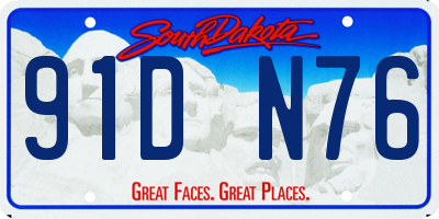 SD license plate 91DN76