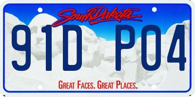 SD license plate 91DP04