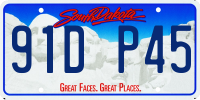 SD license plate 91DP45