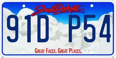 SD license plate 91DP54