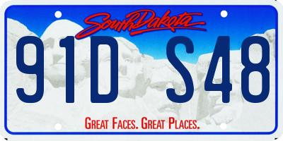 SD license plate 91DS48