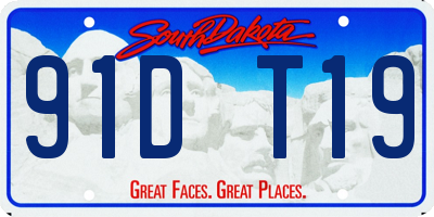 SD license plate 91DT19