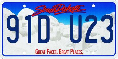 SD license plate 91DU23