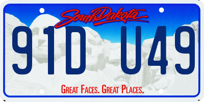 SD license plate 91DU49