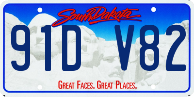 SD license plate 91DV82