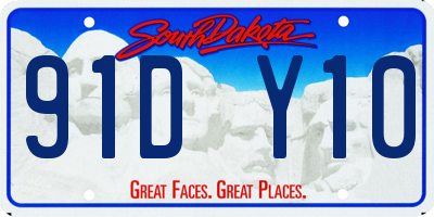SD license plate 91DY10