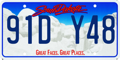 SD license plate 91DY48