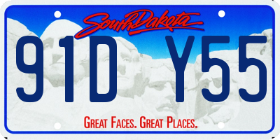 SD license plate 91DY55