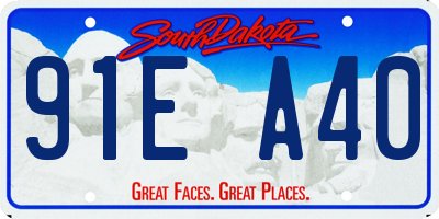 SD license plate 91EA40