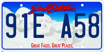 SD license plate 91EA58