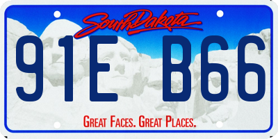 SD license plate 91EB66