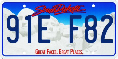 SD license plate 91EF82