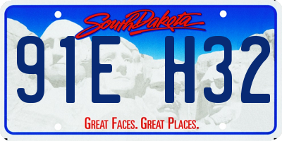 SD license plate 91EH32
