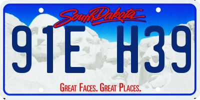 SD license plate 91EH39