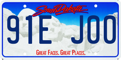 SD license plate 91EJ00