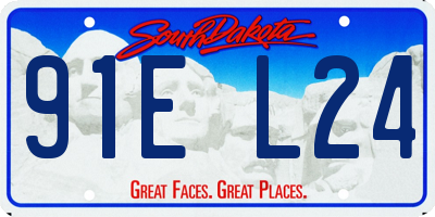 SD license plate 91EL24
