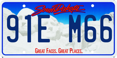 SD license plate 91EM66