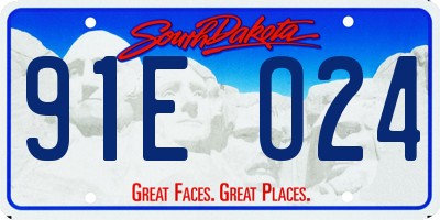 SD license plate 91EO24