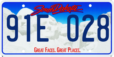 SD license plate 91EO28