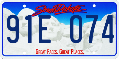 SD license plate 91EO74