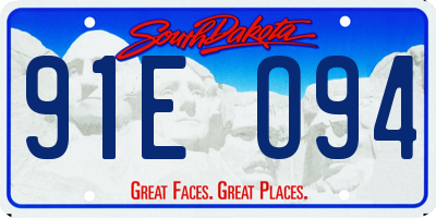 SD license plate 91EO94