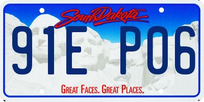 SD license plate 91EP06