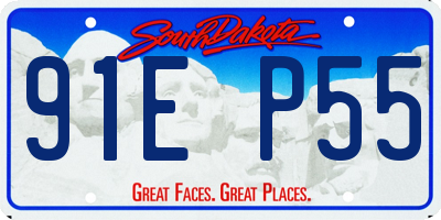 SD license plate 91EP55