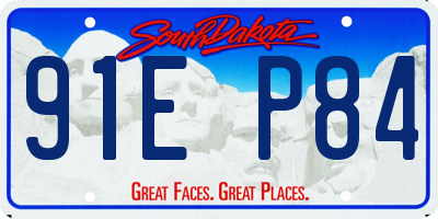 SD license plate 91EP84