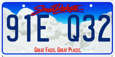 SD license plate 91EQ32