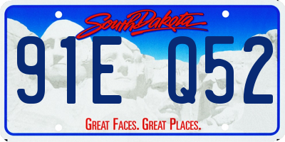 SD license plate 91EQ52