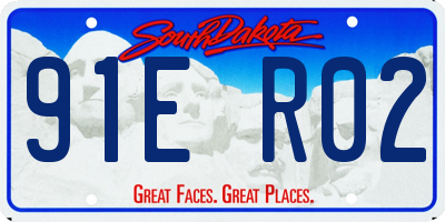 SD license plate 91ER02