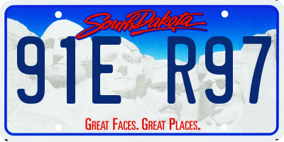 SD license plate 91ER97