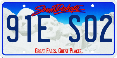 SD license plate 91ES02