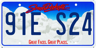 SD license plate 91ES24