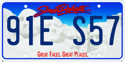 SD license plate 91ES57