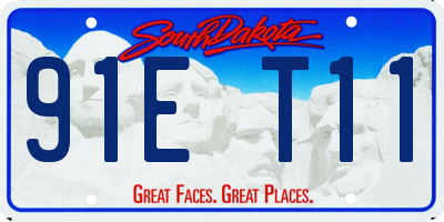 SD license plate 91ET11